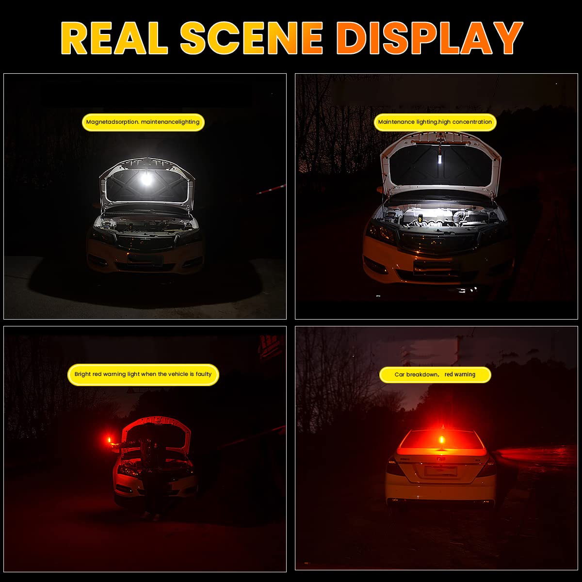 ZORBES LED Flashlight Outdoor Baton,Waterproof Flashlight USB Rechargeable Camping Light Stick with Red Warn Light Magnetic,LED Flashlight for Car Repairing, Emergency ZORBES LED Flashlight Outdoor Baton,Waterproof Flashlight USB Rechargeable Camping Light Stick with Red Warn Light Magnetic,LED Flashlight for Car Repairing, Emergency
